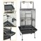 68" Inch Bird Parrot Chinchillas Ferret Cage Cockatiel House with Wheels Movable